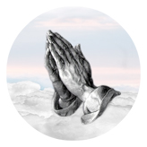 DAROUND 103 WT Praying Hands Clouds White